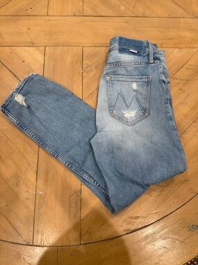 MOTHER The Tomcat The Confession Distressed Skinny Jeans Size 24
